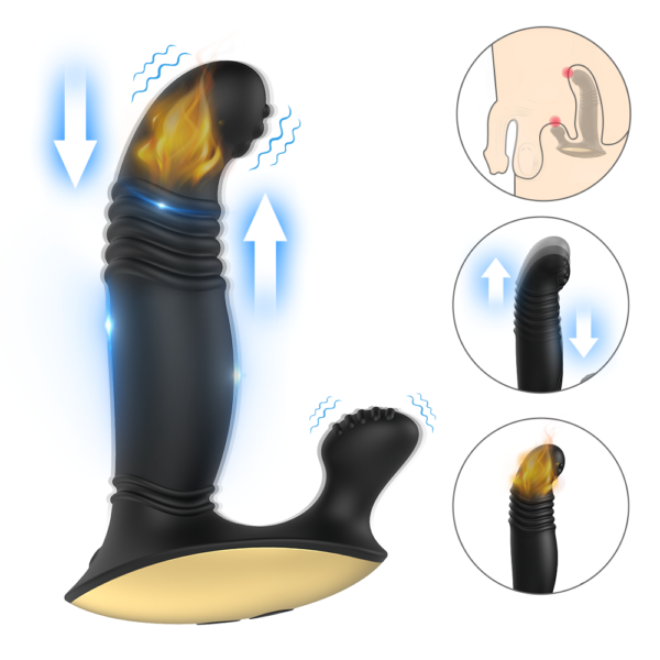 Black Thrusting Prostate Massager